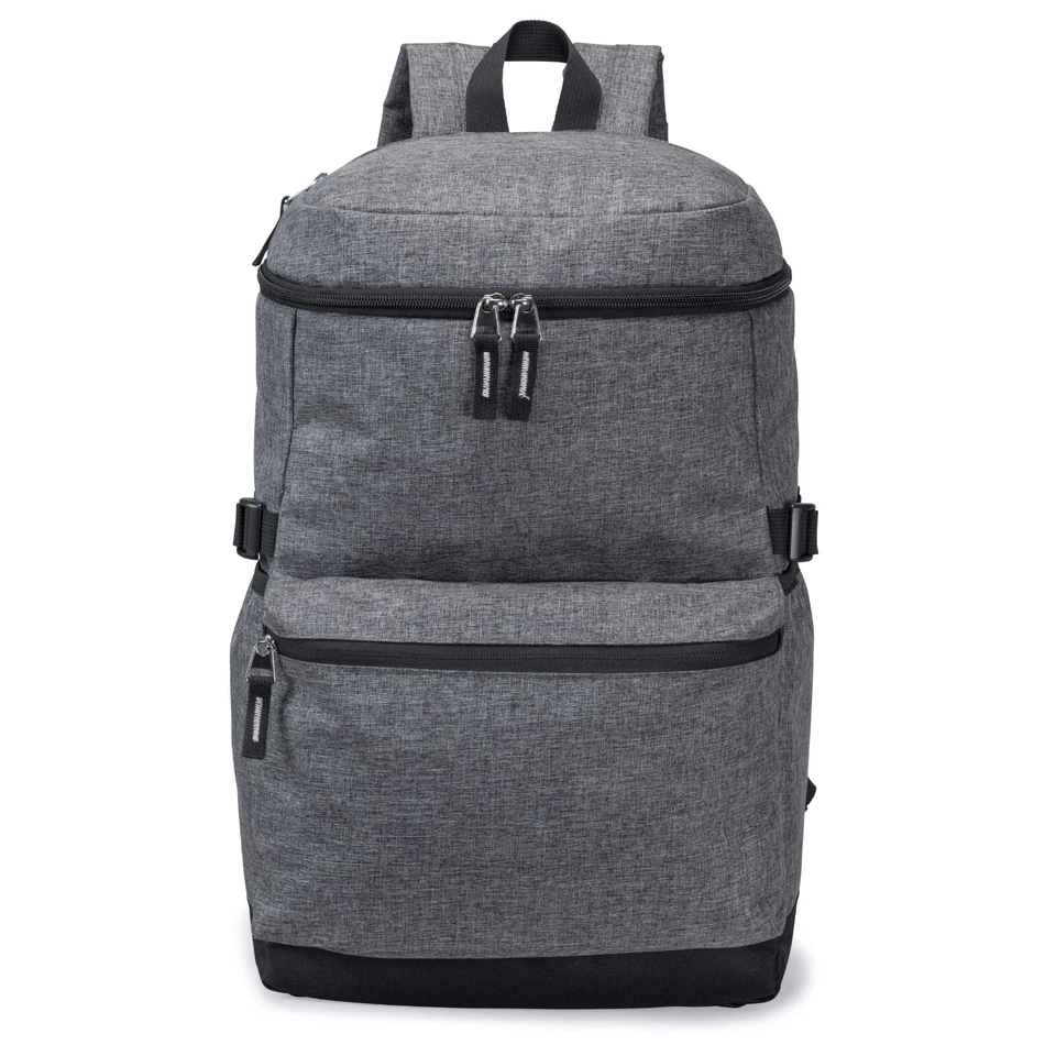 Mochila de Viaje para Laptop Tablet 19" Acolchada Panel Trasero Bolsa para Libros Gris Jaspeado Foto 2 de 4
