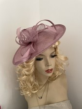 New Lilac Pink Fascinator Saucer Wedding Hat Formal Ascot Ladies Hatinator