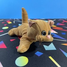 Purries Vintage Pound Puppies Brown Cat Kitty Stuffed Plush Toy 7" Tonka