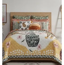 New Studio D Anja Tiger Full/Queen Quilt And Shams Set 3 Pc