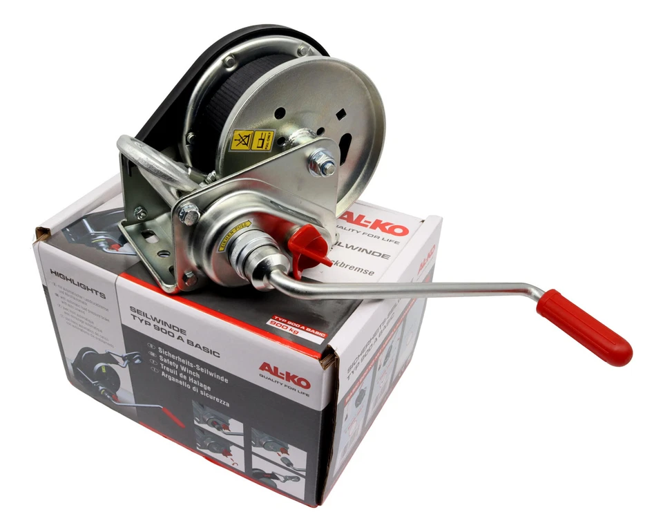 Alko Bootswinde Gurtwinde ca. 900kg Gurt 7m Handwinde Trailer Seilwinde 1225303 - Bild 2 von 4
