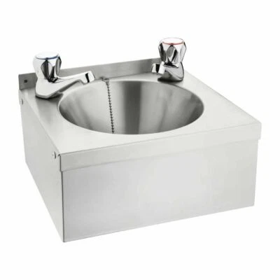 Wash Hand Sink incl Taps & Waste for Catering Kitchen 165Hx305Wx268Dmm