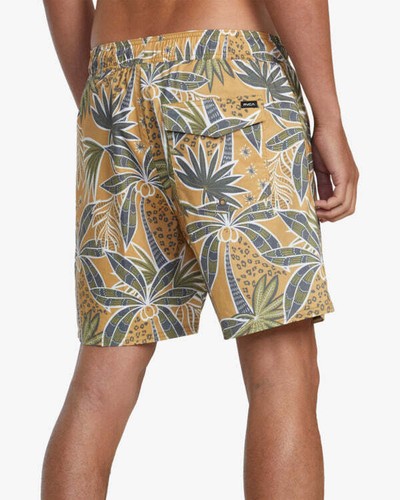 RVCA - Men's Barnes Elastic 17" Swim Shorts - Camel - Picture 3 of 3