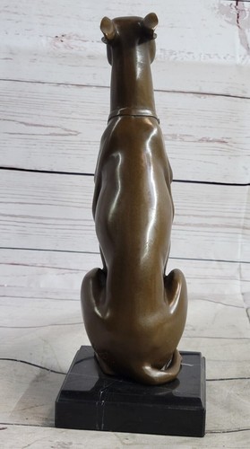 Art Deco Galgo Perro Bronce Escultura Museo Calidad Estatuilla Figura Regalo Venta - Imagen 5 de 10