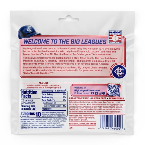 Big League Chew Bubble Gum Candy Gum in Bulk, Multiple Flavors 4 pack or 12 pack - Picture 6 of 7