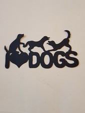 3pcs. I love Dogs Silhouette cardstock scrapbook die cuts