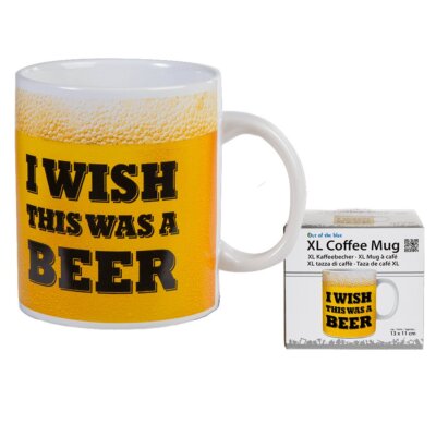 i wish this was a beer XXL Becher - ca. 800 ml -XL Kaffeetasse Kaffeebecher Bier