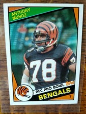 1984 TOPPS AFC PRO BOWL- ANTHONY MUNOZ- CINCINNATI BENGALS #45 Card