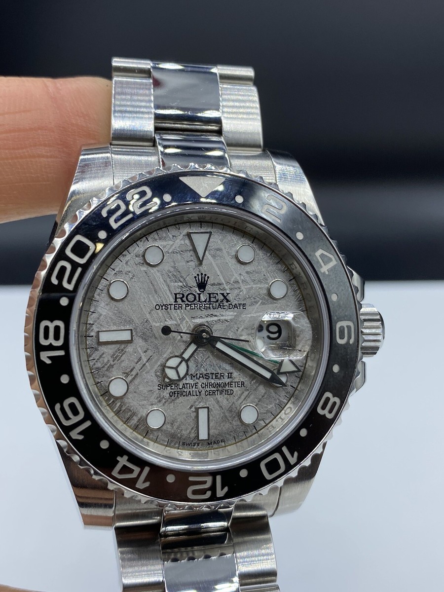 Rolex 40mm GMT Master II 116710 Mens Mint Ceramic Meteorite Dial 4