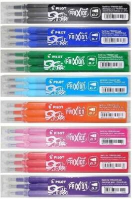 3-15 PILOT Tintenroller Ersatzminen 0,4 mm BLS-FR7 Frixion Ball versch.Farben !!
