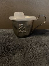 Silver Plated Teddy Bear Sippy Cup