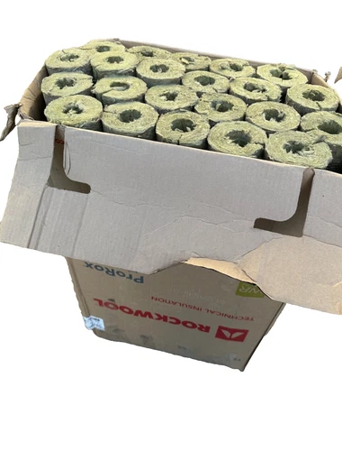 ProRox Rockwool Mineral Wool Pipe Insulation 2" ID X39" box of 22 Free Fast ship