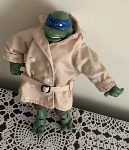 2016 TMNT Ninja Elite Leonardo Action Figure With Tan Trench Coat 6 Inch Turtle - 第 2/7 張圖片