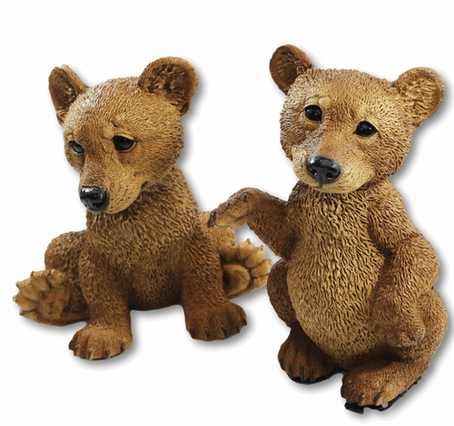 Figura Decorativa Animal Niño Osos 2er Kit Colección Castagna De Resin H 22-24cm - Imagen 3 de 4