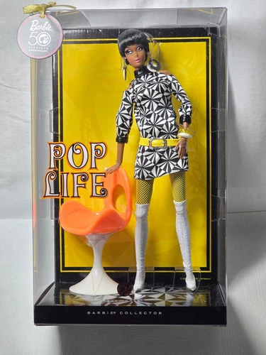 Barbie Pop Life Pivotal - Mod Doll Gold Label 2008 Mattel N6598, Black Hair, NEW