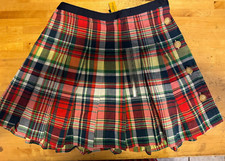 Polo Ralph Lauren Girls Plaid Pleated Cotton Twill Skirt 313934501001 NEW w TAGS