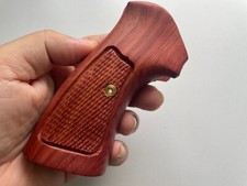 New Hard wood Grip For Ruger SP 101 revolver grip - checkered Handmade grips