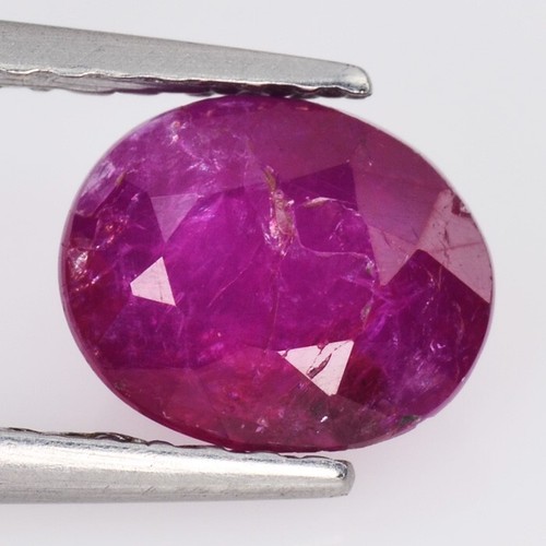 1,30 Ct _ GFCO CERTIFICADO ROSA ROJO RUBÍ NATURAL SIN CALENTAR CORTE OVALADO PIEDRAS PRECIOSAS SUELTAS - Imagen 9 de 16