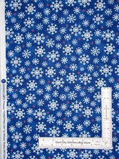 Christmas Snowflake Fabric Snow Flake Red White Blue USA Windham Cotton Yard