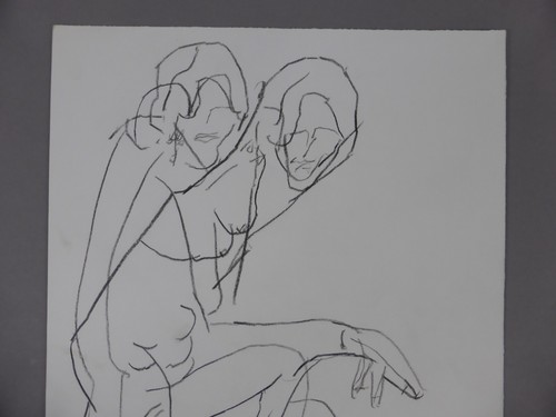 NIKITA KNIKTA Expressionismus signiert Zeichnung Porträt Frauenakt (418) - Picture 3 of 5