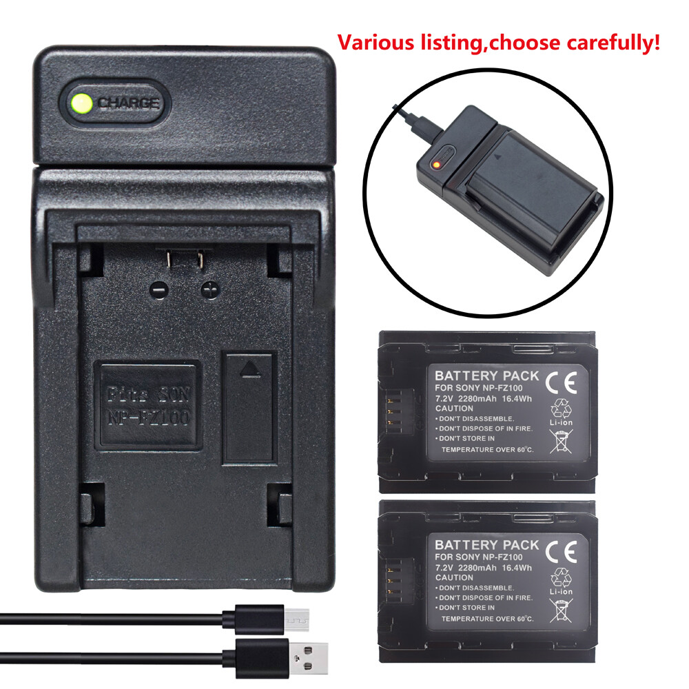 Replacement Battery or charger for NP-FZ100 Sony α7c Alpha A7C