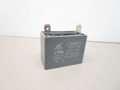 EPERS CBB61 Motor Start Capacitor  18uf 250vac  2-Pole