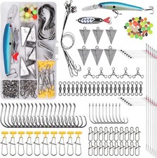 Saltwater Fishing Tackle Set, 136 Pieces Surf Fishing Equipment Fish Finder Rig