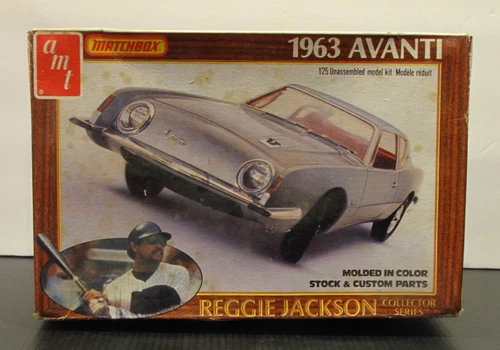 VTG 1981 AMT Matchbox '63 Avanti Reggie Jackson Collection 1:25 Kit Sealed parts