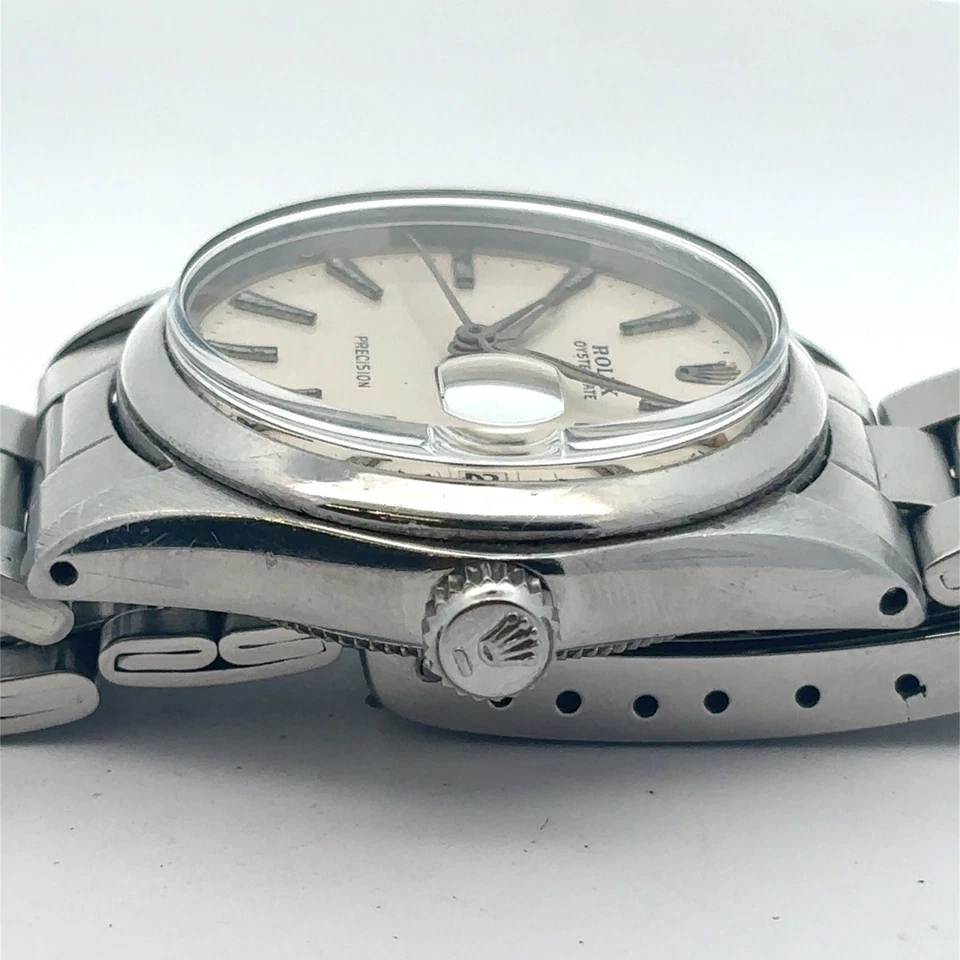 Rolex Oysterdate 6466 Pulsera Oyster de Plata con Bisel de Plata 30mm Foto 3 de 4