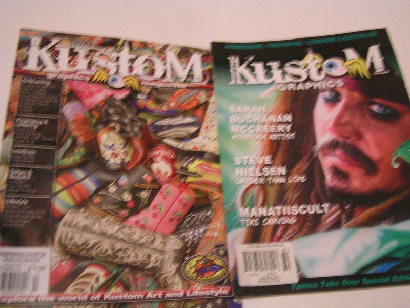Pinstriping & Kustom Graphics magazine art magazinres Air brush aand more Fun !!