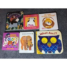 6 Assorted Toddler Board Book Lot Educational Learning Books