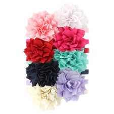 Petal Flower Headbands Girls Toddler Mixed Colors 8-Pack Lot Classic Variety