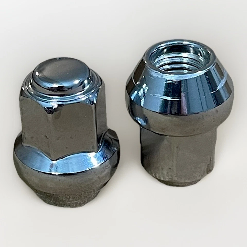 Conjunto de 4 porcas cromadas Mazda fabricante de equipamento original #K123-37-160 M12x1.5 CX-5 CX-9 Mazda 3/6 - Imagem 3 de 3