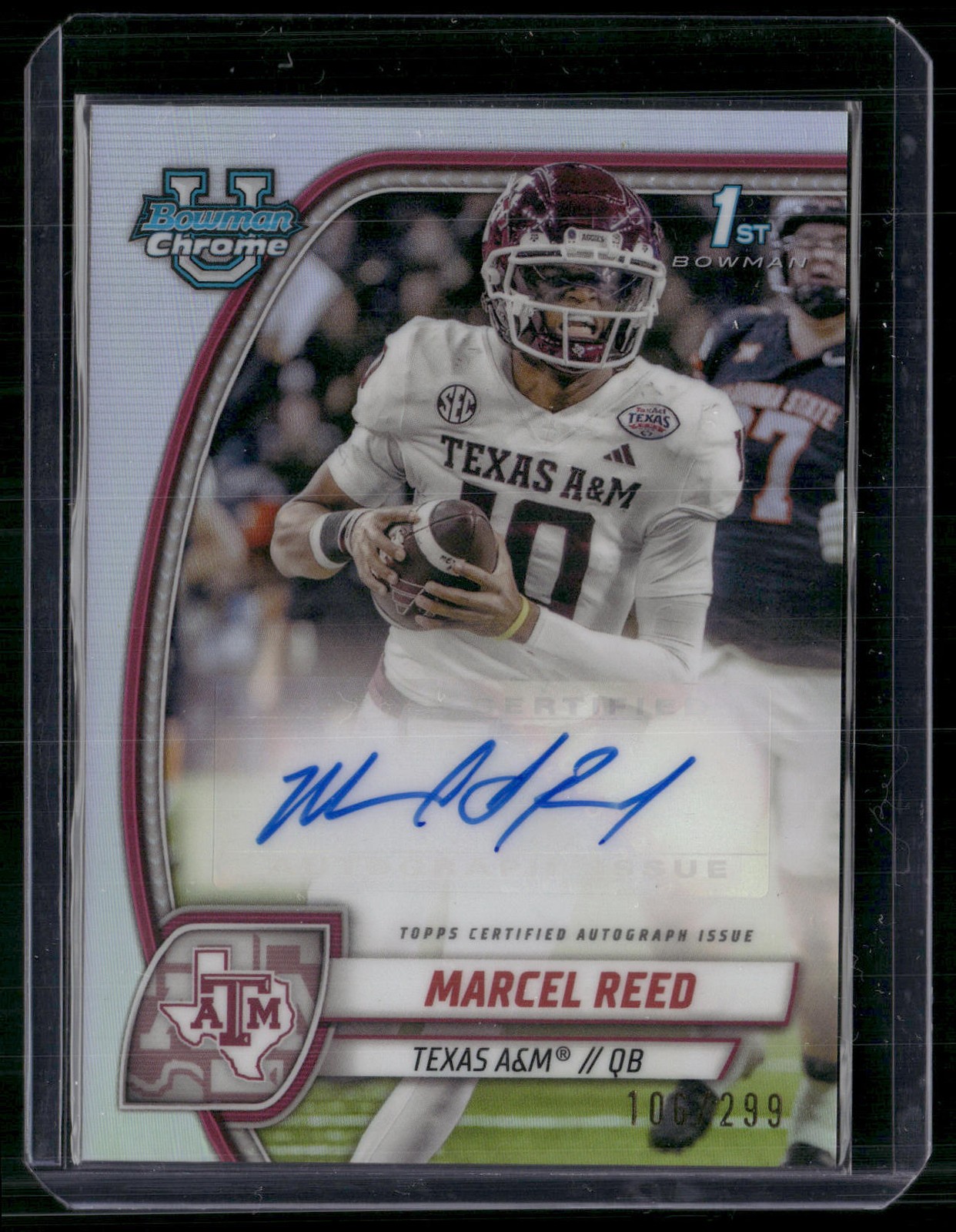 2024 Bowman U Chrome #PA-MR Marcel Reed Prospect Auto Refractor #/299