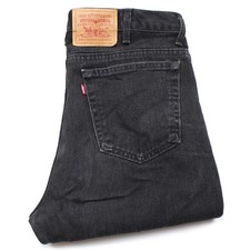 Levi's 90s Canada Made Black Denim 512 W36 L32 Vintage Used Ages 14 