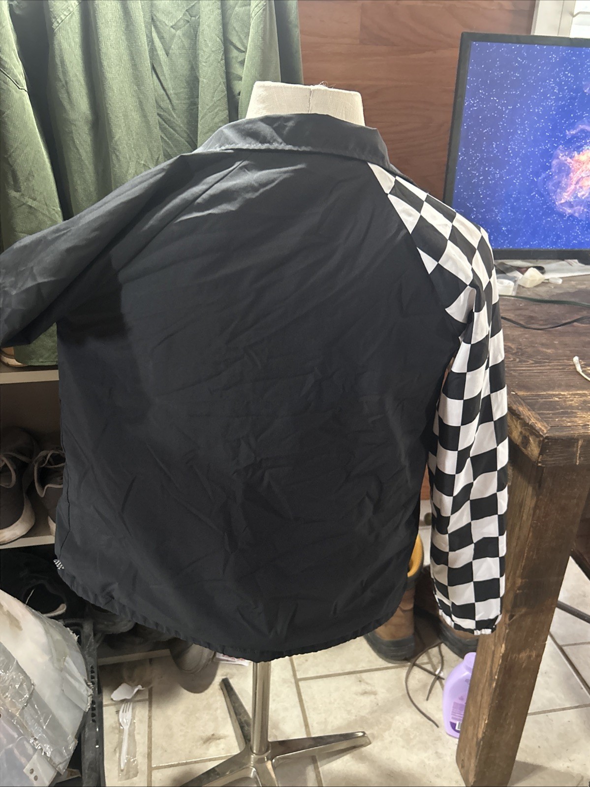 Vans Checkered Button Down Windbreaker Size XS  W… - image 7