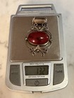 Antique 925 Sterling Silver Red Jasper Pendant Vintage 13.2 Grams Beautiful — photo 2