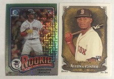 Ceddanne Rafaela RC Lot (2) 2024 Bowman ROTYF Green Mojo Refractor, Allen-Ginter