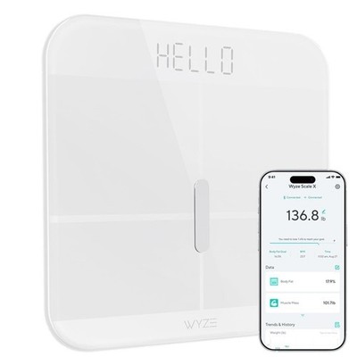 Wyze Smart Scale X - Digital Bathroom Scale for Body Weight, BMI, Body Fat, M...