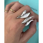 Tiffany & co. T&co Stering Silver 925 Frank Gehry Fish Ring Sz 5 - 5.5 HEAVY