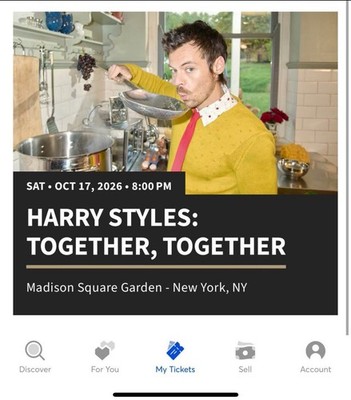 Harry Styles: Together, Together tickets MSG 10/17