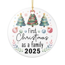 First Christmas as a Family 2025 Ornament New Family Keepsake Holiday Decoration