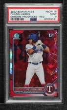 2022 Bowman Sapphire Edition Chrome Prospects Red 9/10 Dustin Harris PSA 9 7lm
