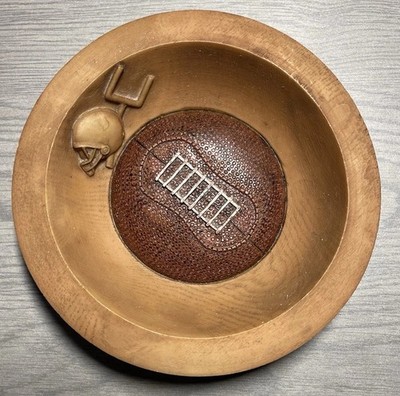 Football-Themed Round Bowl ~ Coin/Nut/Candy /Trinket Dish