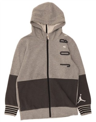 Jordan Jungen Grafik Reißverschluss Hoodie Pullover 10-11 Jahre Medium grau Colourblock AN14