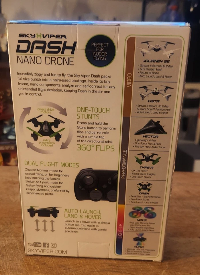 Sky Viper DASH Nano Drone NEW in Box (B-9) - Image 2 of 2