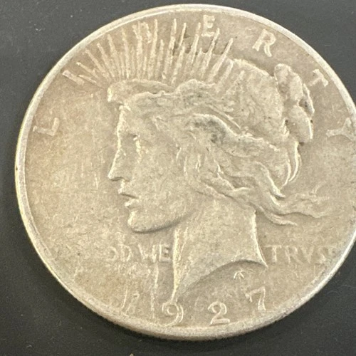 1927 Peace Dollar $1 Silver Coin San Francisco Circulated Uncertified