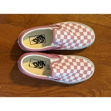 Never worn Pink checkered Vans. Women s size 5. Men s size 3.5