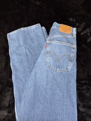 Levis Premium High Loose Taper Fit Blue Jeans Big E Women s 24X31 EUC: Size 24