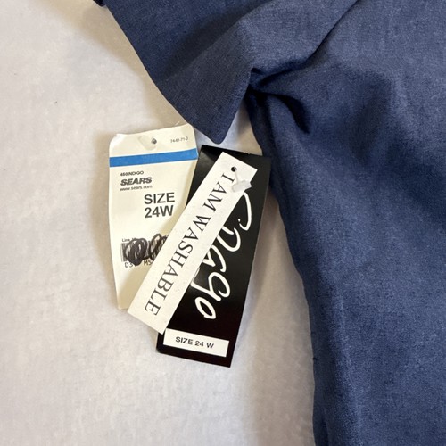 Spago Collection Women's Suit Jacket & Skirt Blue Size 24 Classic Vintage NWT - Picture 12 of 15
